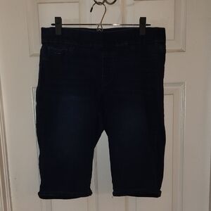 Dark Blue Denim Shorts